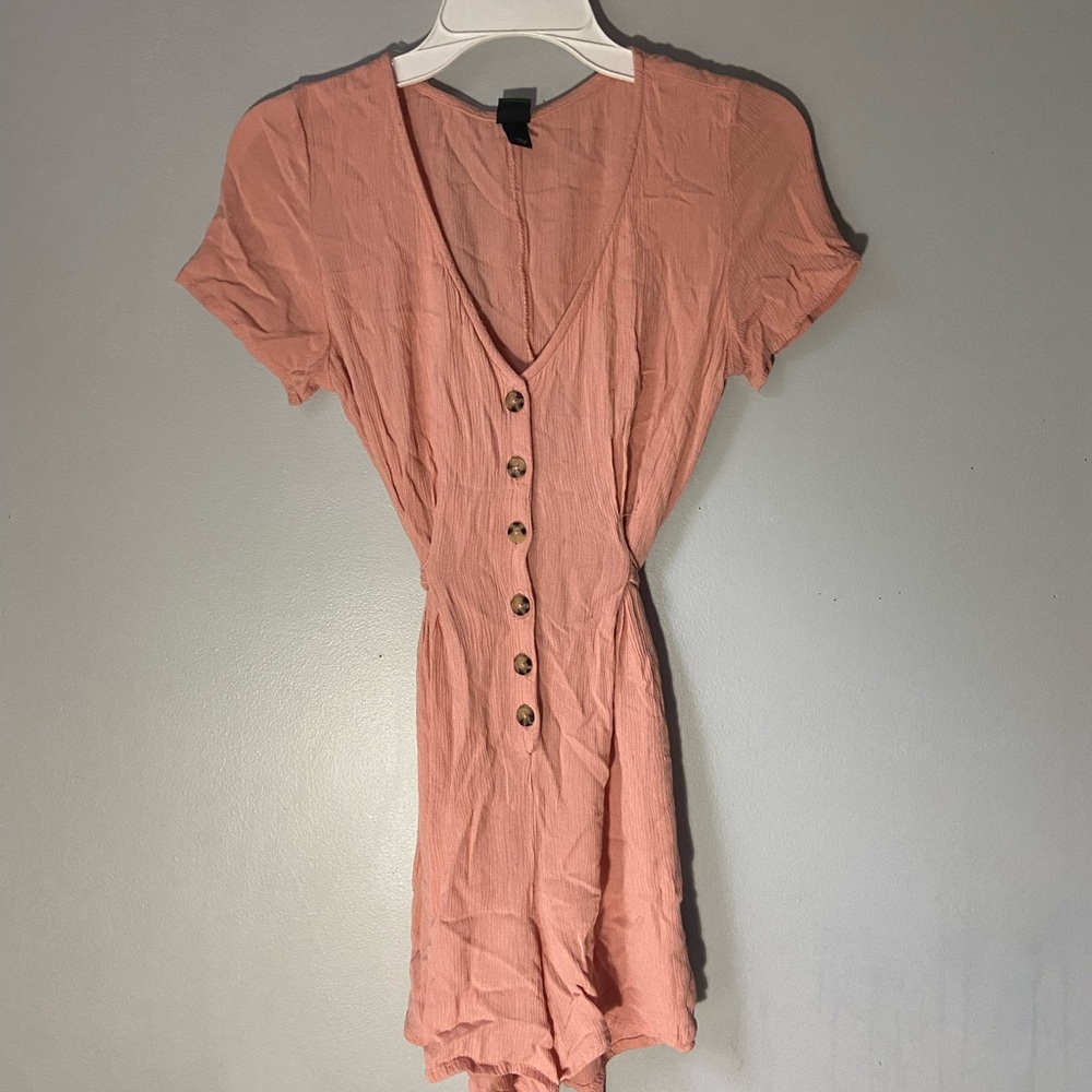 Pink Button-Down romper
